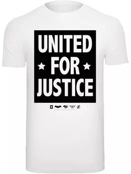 Классическая футболка F4NT4STIC Shirt DC Comics Justice League United For Justice, белый