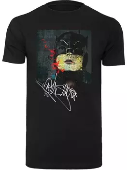 Классическая футболка F4NT4STIC Shirt DC Comics Superhelden Batman Signature Painting, черный