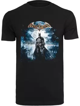 Классическая футболка F4NT4STIC Shirt DC Comics Superhelden Batman Arkham Asylum Pale Moonlight, черный