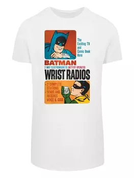 Классическая футболка F4NT4STIC Shirt DC Comics Superhelden Batman TV Serie Wrist Radios, белый