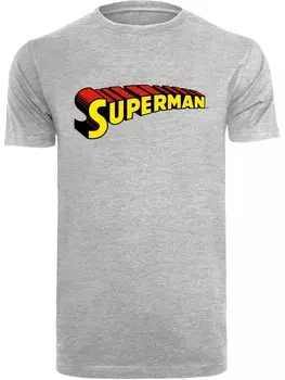 Классическая футболка F4NT4STIC Shirt DC Comics Superhelden Superman, пятнистый серый