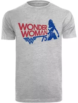 Классическая футболка F4NT4STIC Shirt DC Comics Wonder Woman Seventy Five, серый