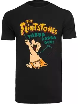 Классическая футболка F4NT4STIC Shirt Die Familie Feuerstein Fred Yabba Dabba Doo, черный