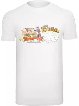 Классическая футболка F4NT4STIC Shirt Die Familie Feuerstein Car, белый