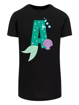 Классическая футболка F4NT4STIC Shirt Disney Alphabet A Is For Arielle die Meerjungfrau, черный