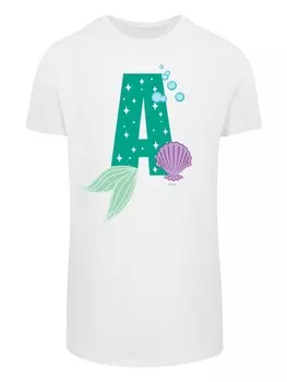 Классическая футболка F4NT4STIC Shirt Disney Alphabet A Is For Arielle die Meerjungfrau, белый
