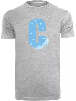 Классическая футболка F4NT4STIC Shirt Disney Alphabet C Is For Cinderella, пятнистый серый