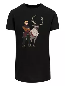 Классическая футболка F4NT4STIC Shirt Disney Frozen 2 Sven And Kristoff, черный