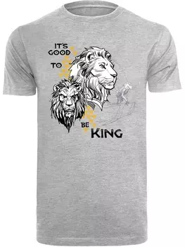 Классическая футболка F4NT4STIC Shirt Disney Knig der Lwen Movie It s Good To Be King, пятнистый серый