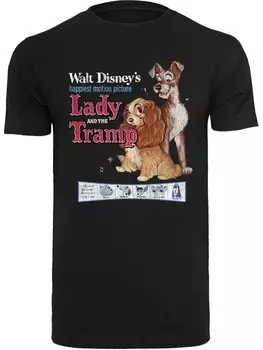 Классическая футболка F4NT4STIC Shirt Disney Susi und Strolch Distressed Classic Poster, черный