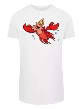 Классическая футболка F4NT4STIC Shirt Disney The Little Mermaid Sebastian Bubbles, белый