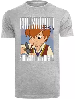 Классическая футболка F4NT4STIC Shirt Disney Winnie The Pooh Christopher Robin Montage, пятнистый серый