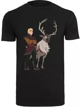 Классическая футболка F4NT4STIC Shirt Frozen 2 Sven And Kristoff, черный