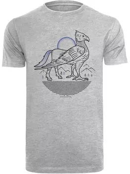 Классическая футболка F4NT4STIC Shirt Harry Potter Buckbeak Line Art, серый