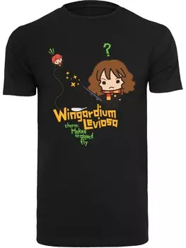 Классическая футболка F4NT4STIC Shirt Harry Potter Hermione Granger Wingardium Leviosa Junior, черный