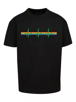 Классическая футболка F4NT4STIC Shirt Pink Floyd Prisma Heartbeat Rock Band Album DSOTM, черный