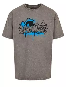 Классическая футболка F4NT4STIC Shirt Sesame Street Cookie Fingers Graffiti, серый