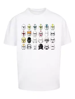 Классическая футболка F4NT4STIC Shirt Star Wars Stormtrooper Helmets CAD, белый