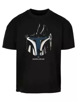 Классическая футболка F4NT4STIC Shirt Star Wars The Mandalorian Helmet Silhouette, черный