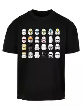 Классическая футболка F4NT4STIC Shirt Star Wars-Trooper Helmets CAD, черный