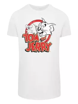 Классическая футболка F4NT4STIC Shirt Tom and Jerry TV Serie Distressed, белый
