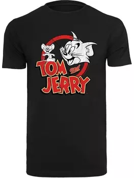 Классическая футболка F4NT4STIC Shirt Tom und Jerry Distressed Logo, черный