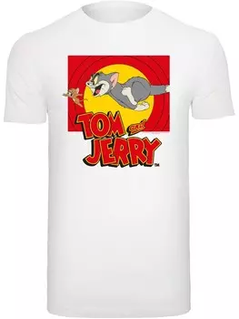 Классическая футболка F4NT4STIC Shirt Tom und Jerry Chase Scene, белый