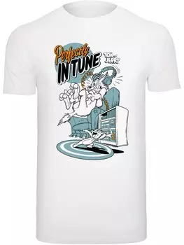 Классическая футболка F4NT4STIC Shirt Tom und Jerry Perfectly In Tune, белый