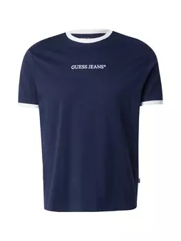 Классическая футболка GUESS JEANS Shirt, морской синий