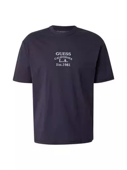Классическая футболка GUESS Shirt, цвет navy/pastel blue