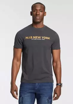 Классическая футболка H.I.S Shirt, антрацит