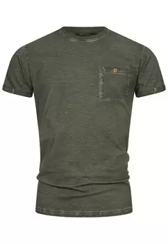 Классическая футболка INDICODE JEANS Shirt Kilmon, хаки