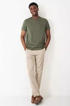 Классическая футболка из гладкого хлопка для экипажа Crew Clothing Company, зеленый