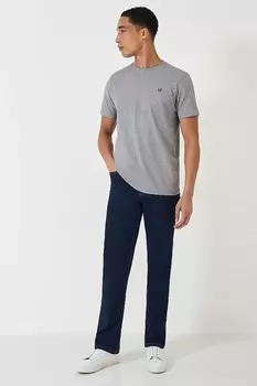 Классическая футболка из гладкого хлопка для экипажа Crew Clothing Company, серый