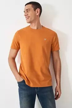 Классическая футболка из гладкого хлопка для экипажа Crew Clothing Company, оранжевый