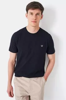 Классическая футболка из гладкого хлопка для экипажа Crew Clothing Company, синий