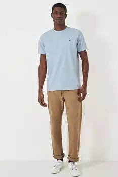 Классическая футболка из гладкого хлопка для экипажа Crew Clothing Company, синий