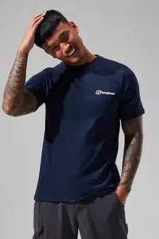 Классическая футболка из натурального хлопка с логотипом Berghaus, синий