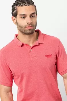Классическая футболка из пике с воротником Superdry, розовый