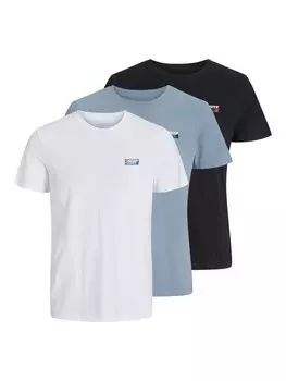 Классическая футболка JACK & JONES Shirt, цвет blue/black/white