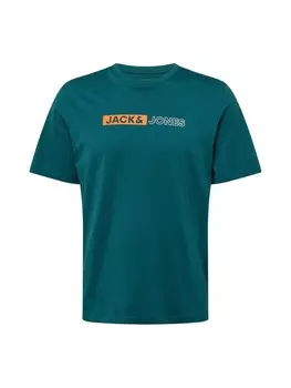 Классическая футболка JACK & JONES Shirt, цвет petrol