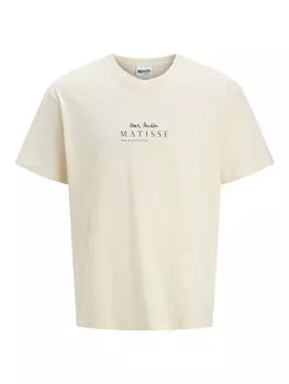 Классическая футболка JACK & JONES Shirt JJAtisse, кремовый
