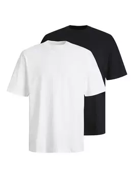 Классическая футболка JACK & JONES Shirt JJEBRADLEY, цвет dark blue/white