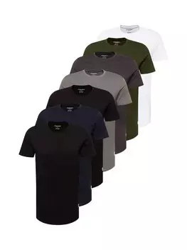 Классическая футболка JACK & JONES Shirt JJENoa, цвет dark blue/grey/dark green/black/white
