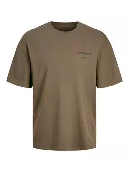 Классическая футболка JACK & JONES Shirt JJMystic, цвет mottled brown