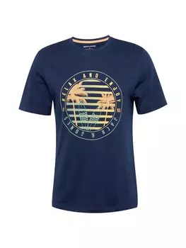 Классическая футболка JACK & JONES Shirt JJSummer Vibe, цвет navy/turquoise