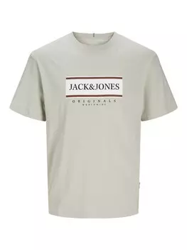 Классическая футболка JACK & JONES Shirt JORFrederiksberg, светло-серый
