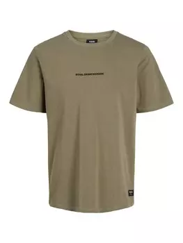 Классическая футболка JACK & JONES Shirt RDDBARRY, хаки