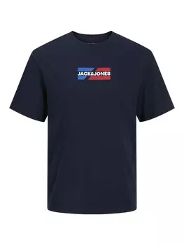 Классическая футболка JACK & JONES Shirt, синий/темно-синий