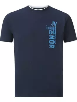 Классическая футболка Jan Vanderstorm Shirt Flemming, темно-синий